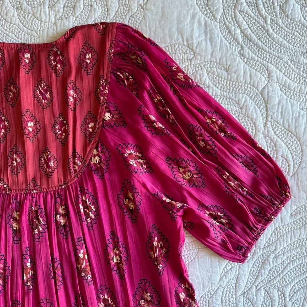 Anthropologie - Drapey Henley Pullover - Pink Combo - Picture 12 of 12
